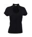 Kustom Kit Womens/Ladies Corporate Short Sleeve Keyhole Neck Top (Black) - UTRW3178