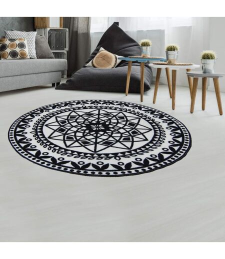 Tapis rond tissé UTOPIA