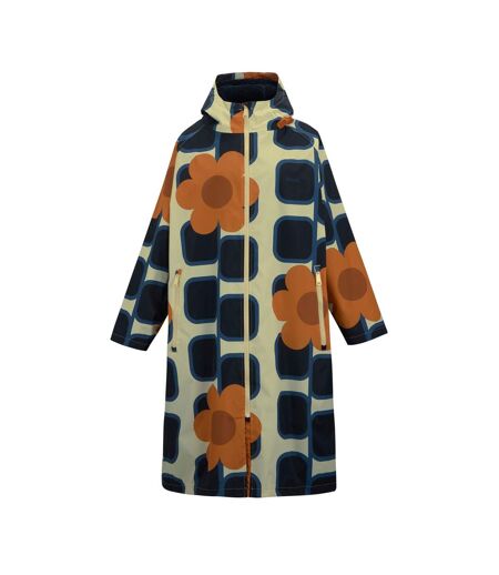 Peignoir À Langer Imperméable Motif/style Fleur Géante Et Carré Orla Kiely Adulte Orange Regatta