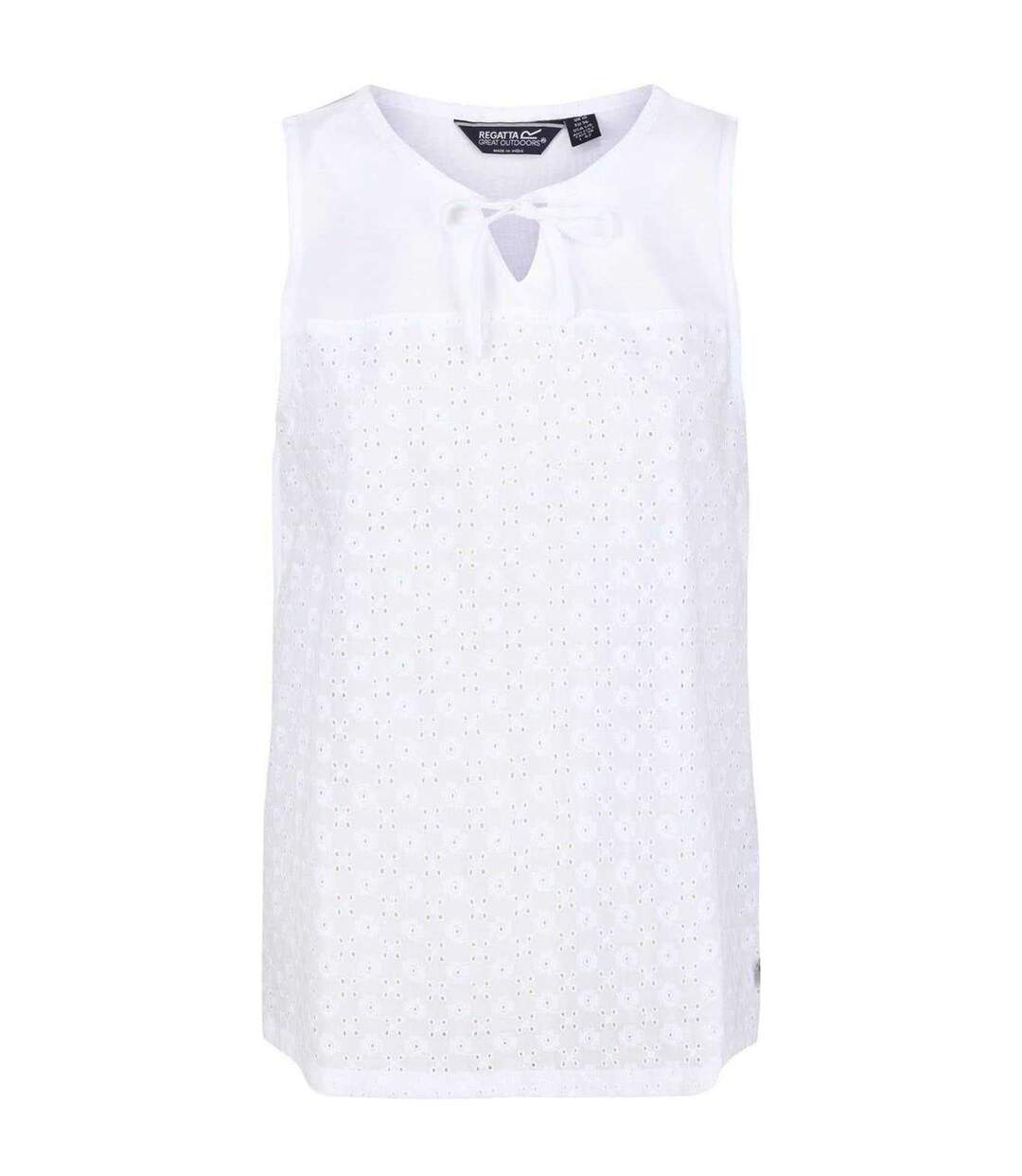 Haut Sans Manches Motif/style À Motifs Brodés Janessa Femme Blanc À Motifs Brodés Regatta-1