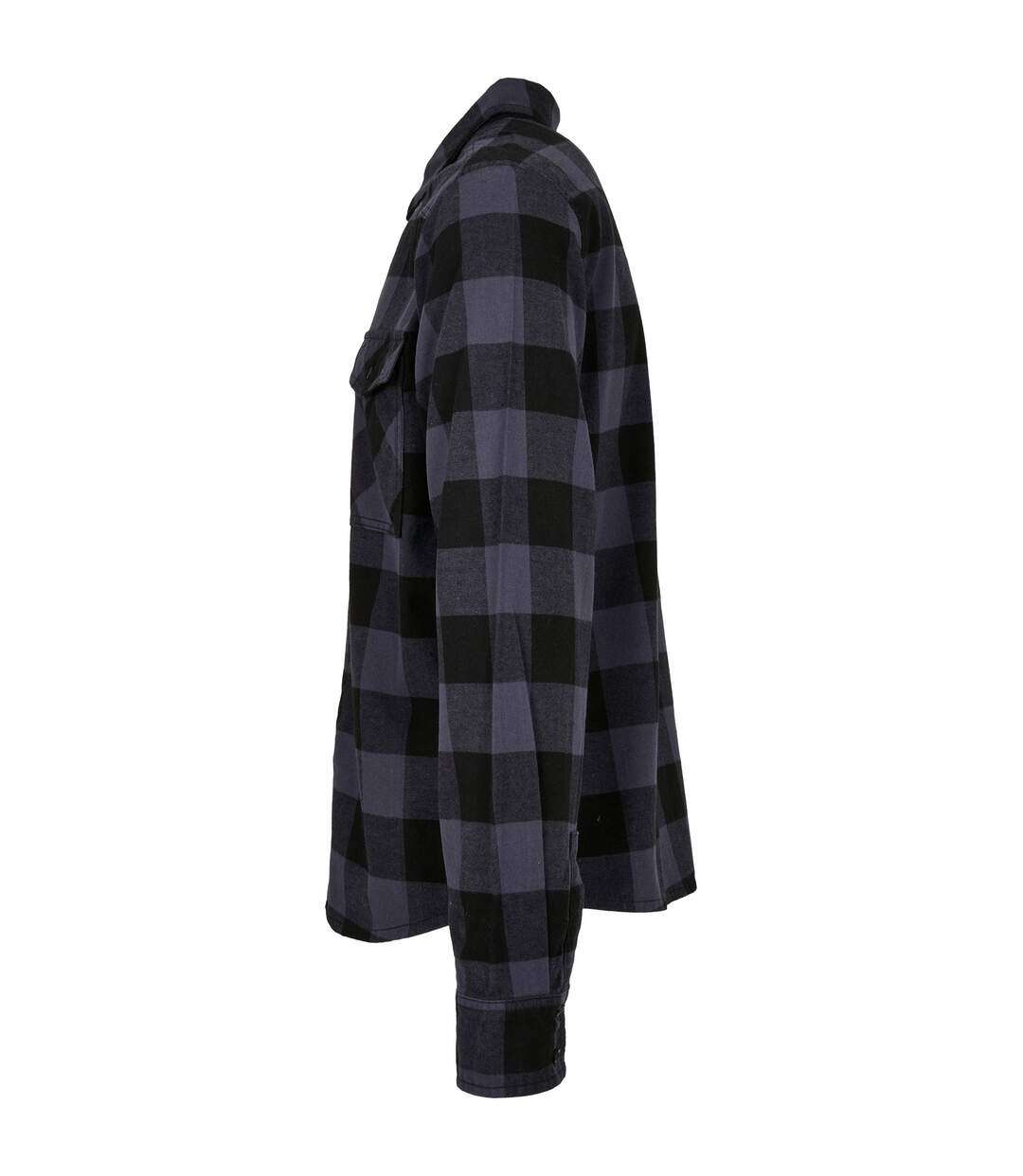 Chemise Motif/style À Carreaux Homme Noir Gris Build Your Brand-3