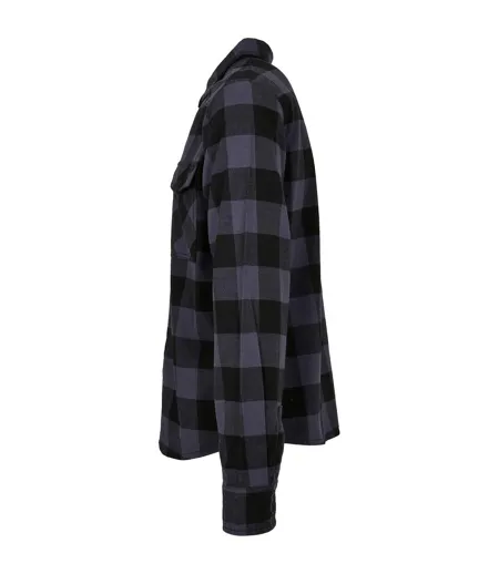 Chemise Motif/style À Carreaux Homme Noir Gris Build Your Brand