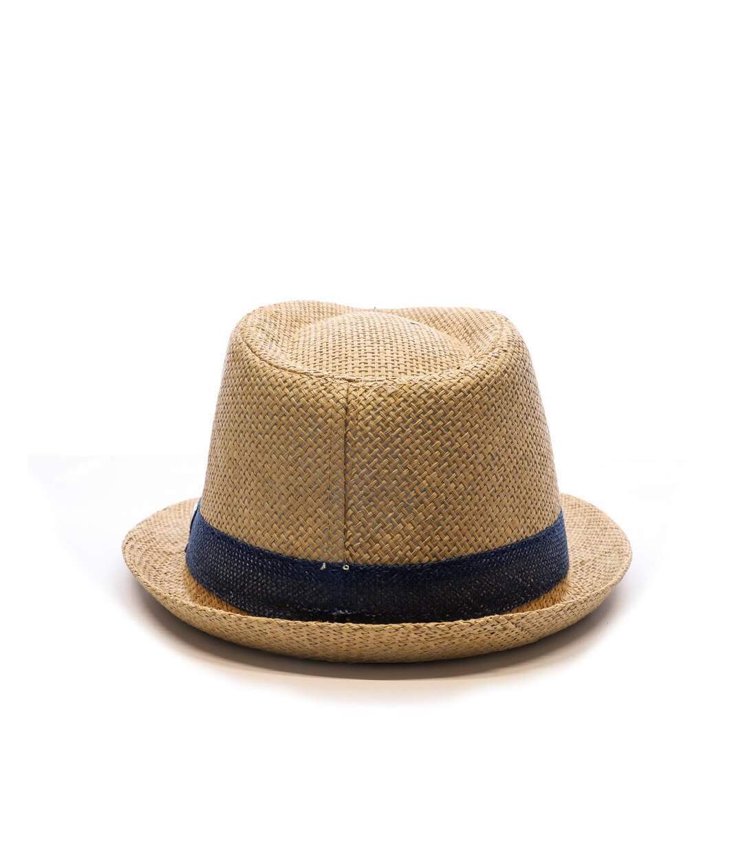 Chapeaux de paille beige/marine homme via lorenzo ocean-2