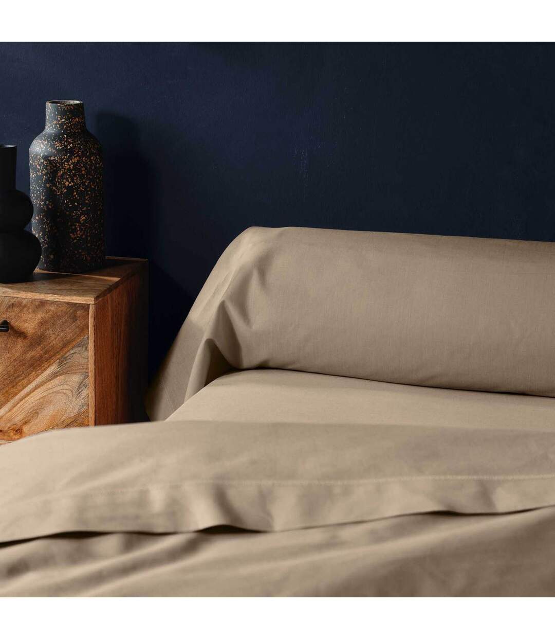 Taie de Traversin Lina 85x185cm Sable-2