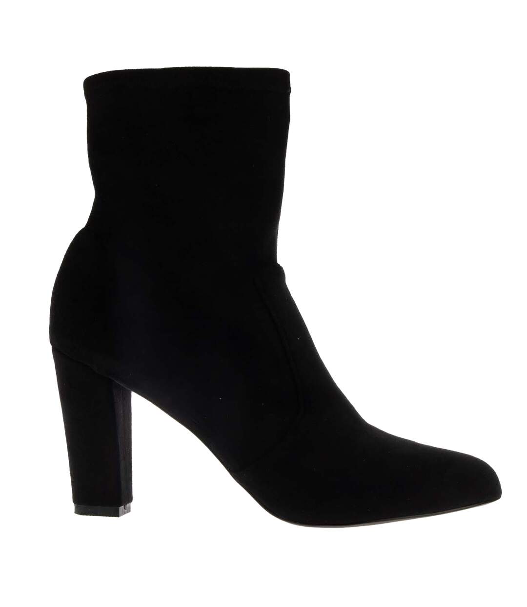 Womens/ladies oty suede heeled ankle boots black Dune London-4