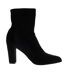 Womens/ladies oty suede heeled ankle boots black Dune London-4