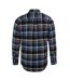 Mens Checkered Shirt Blue Black Firetrap-2