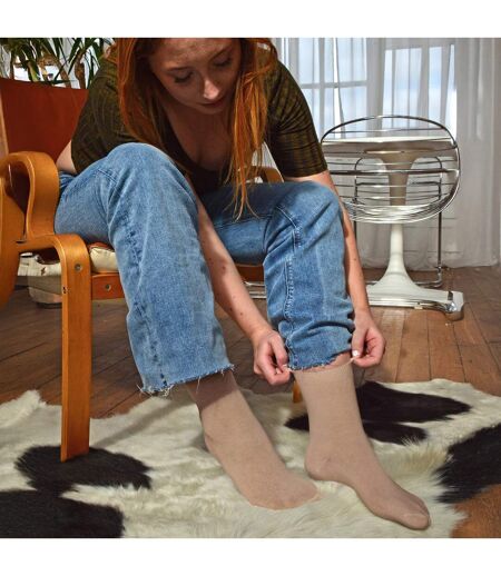Sock Snob - 24 paires de chaussettes habillées en coton uni pour femme