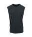 T-shirt Sans Manches Style Uni Homme Anthracite New Morning Studios-1