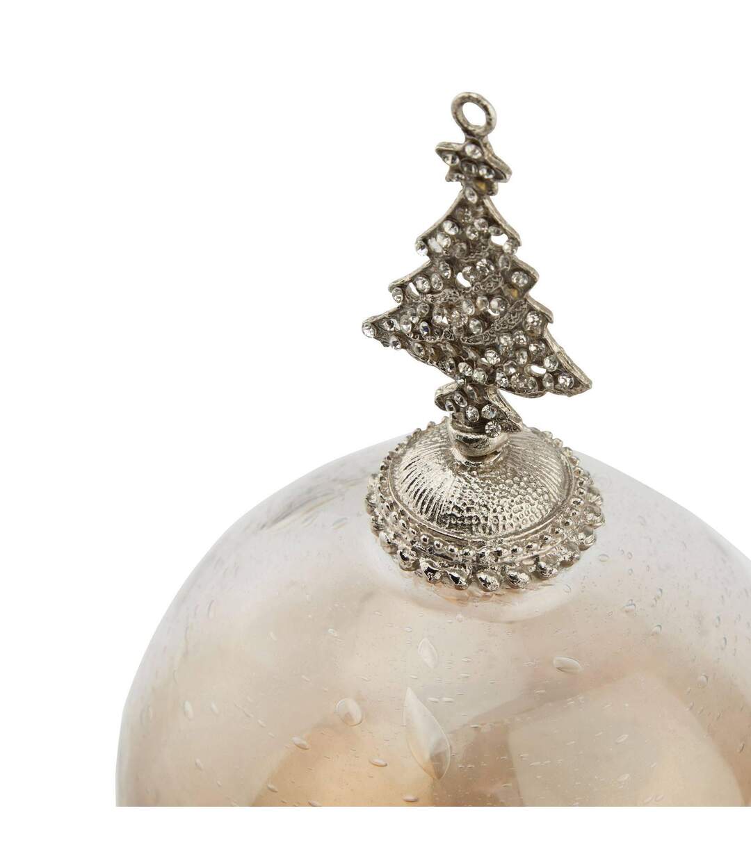 Glass ombre bauble one size coffee Hill Interiors-2