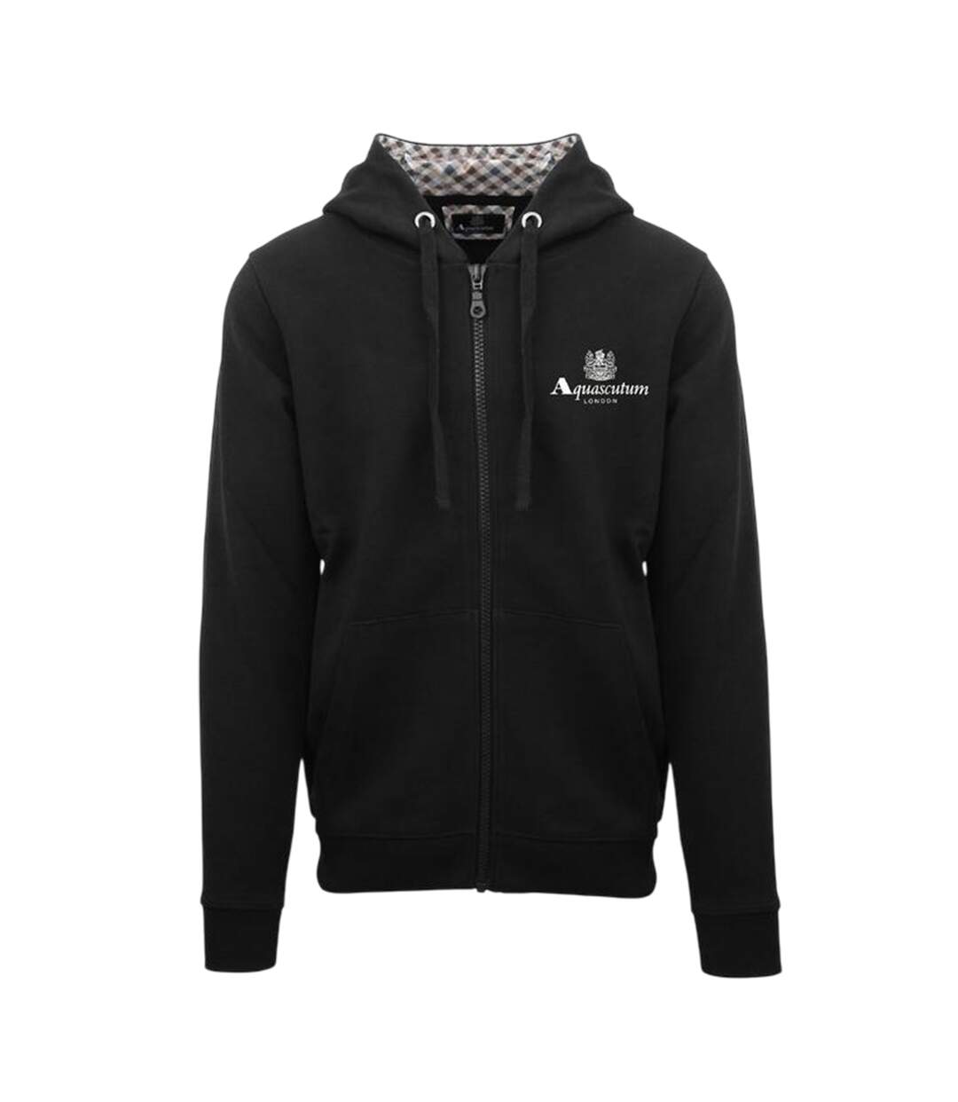 Mens Active Full Zip Hoodie Black Aquascutum-1