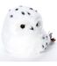 Statuette Déco Hibou Fourrure 21cm Blanc-1