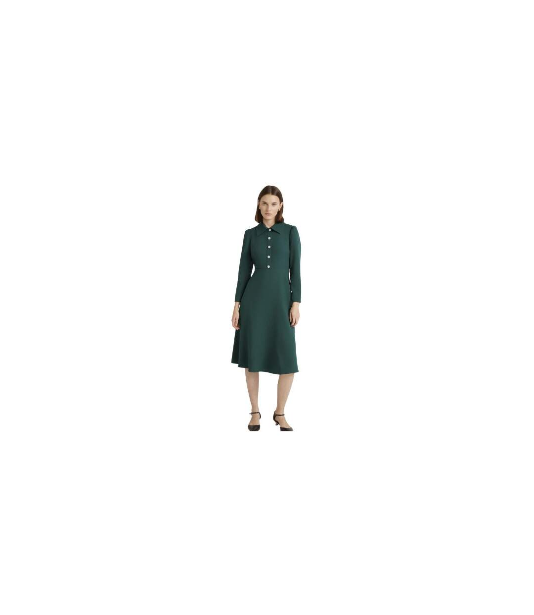 Robe Mi-longue Lucia Femme Vert Foncé Finery-1