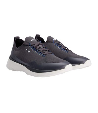 Mens Dean Logo Trainers Grey Boss