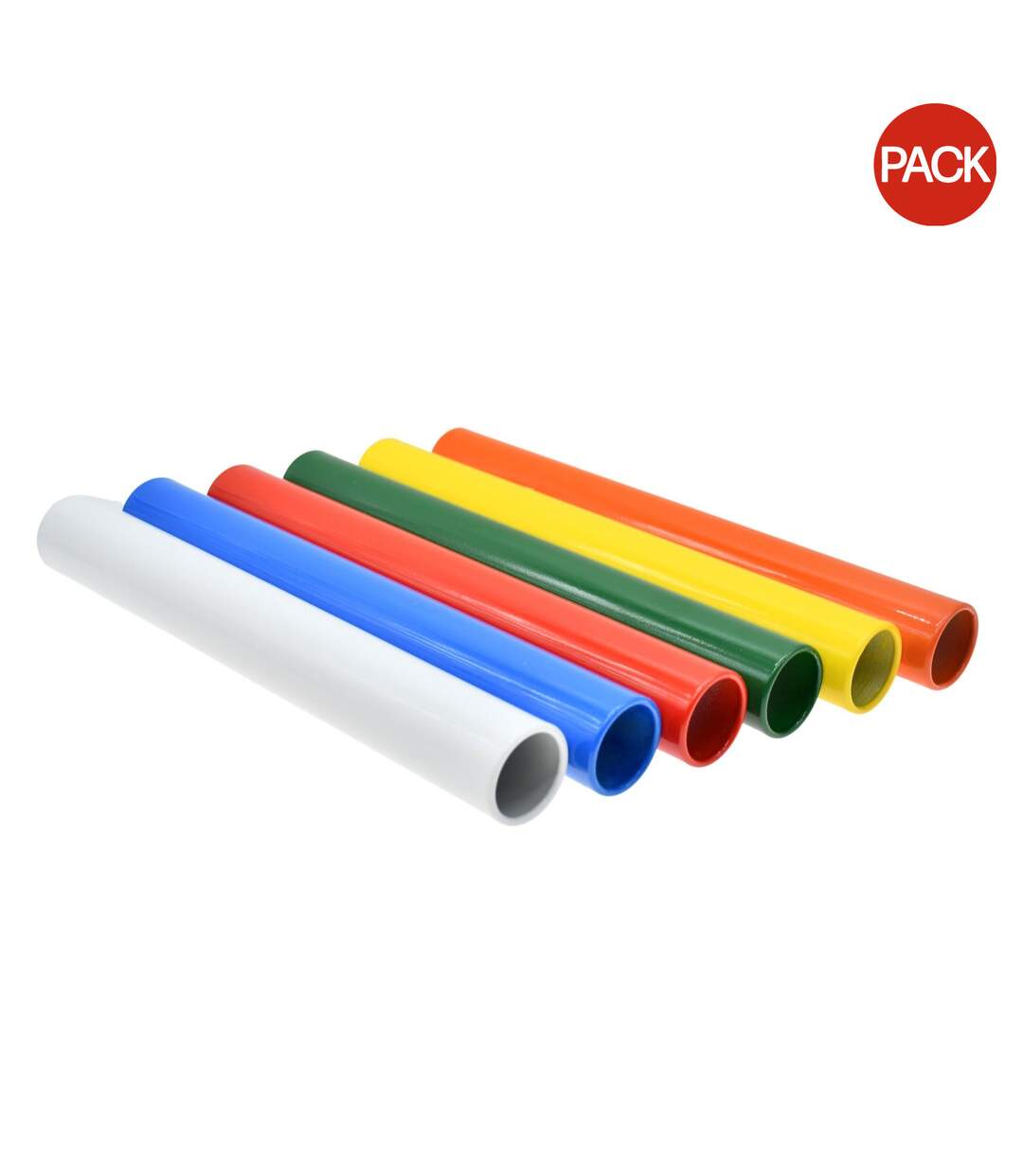 Pack Of 6  Classic Plain Relay Baton  One Size Multicoloured Pre-Sport-1
