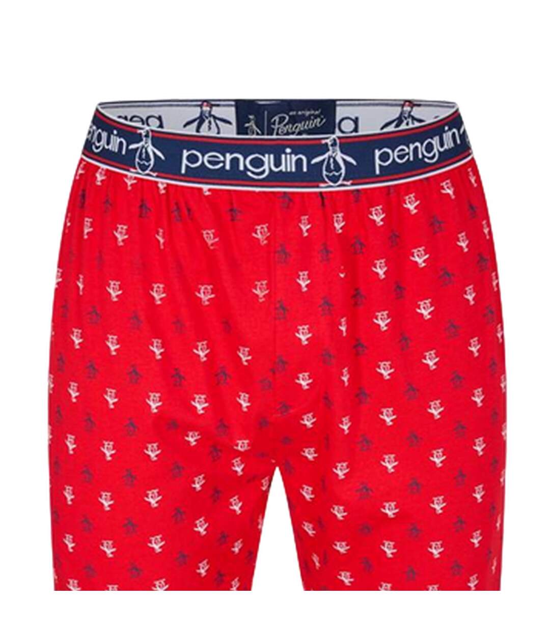 Bas De Pyjama Motif/style Logo Partout Homme Rouge Original Penguin-4