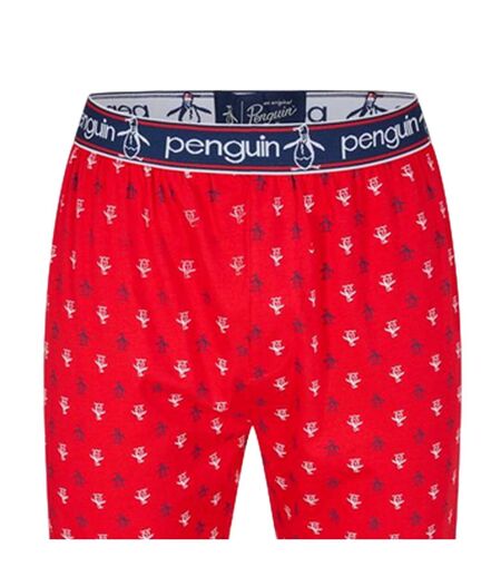 Bas De Pyjama Motif/style Logo Partout Homme Rouge Original Penguin