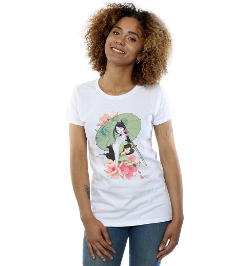 Disney - T-shirt MULAN MAGNOLIA COLLAGE - Femme (Blanc) - UTBI16075