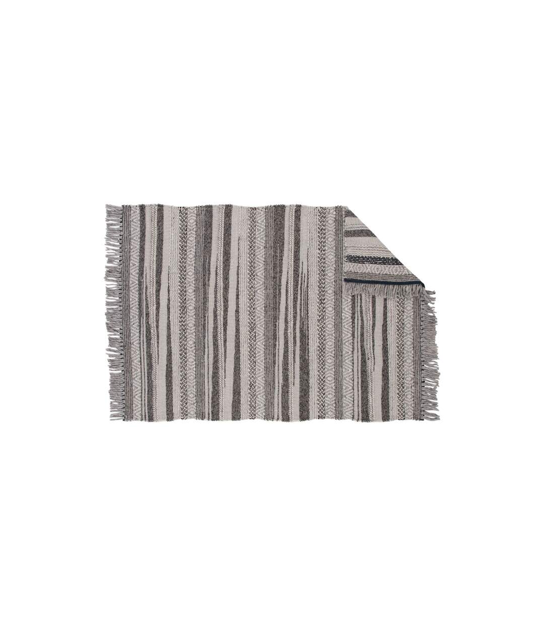 Tapis Déco en Laine Alwar 170x240cm Gris Foncé-2