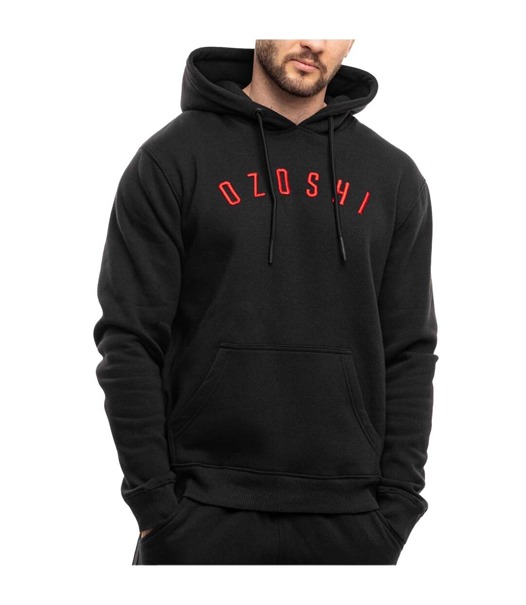 Sweat À Capuche Brazos Homme Noir Ozoshi-1
