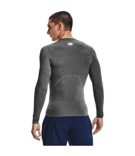Mens Heatgear Base Layer Top Carbon Heather Under Armour
