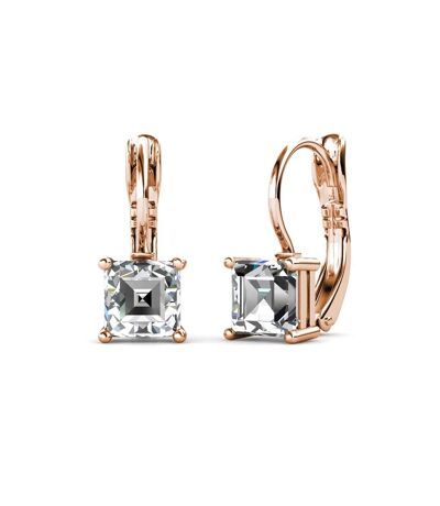 Boucles d'oreilles Square, Cristal d'Autriche