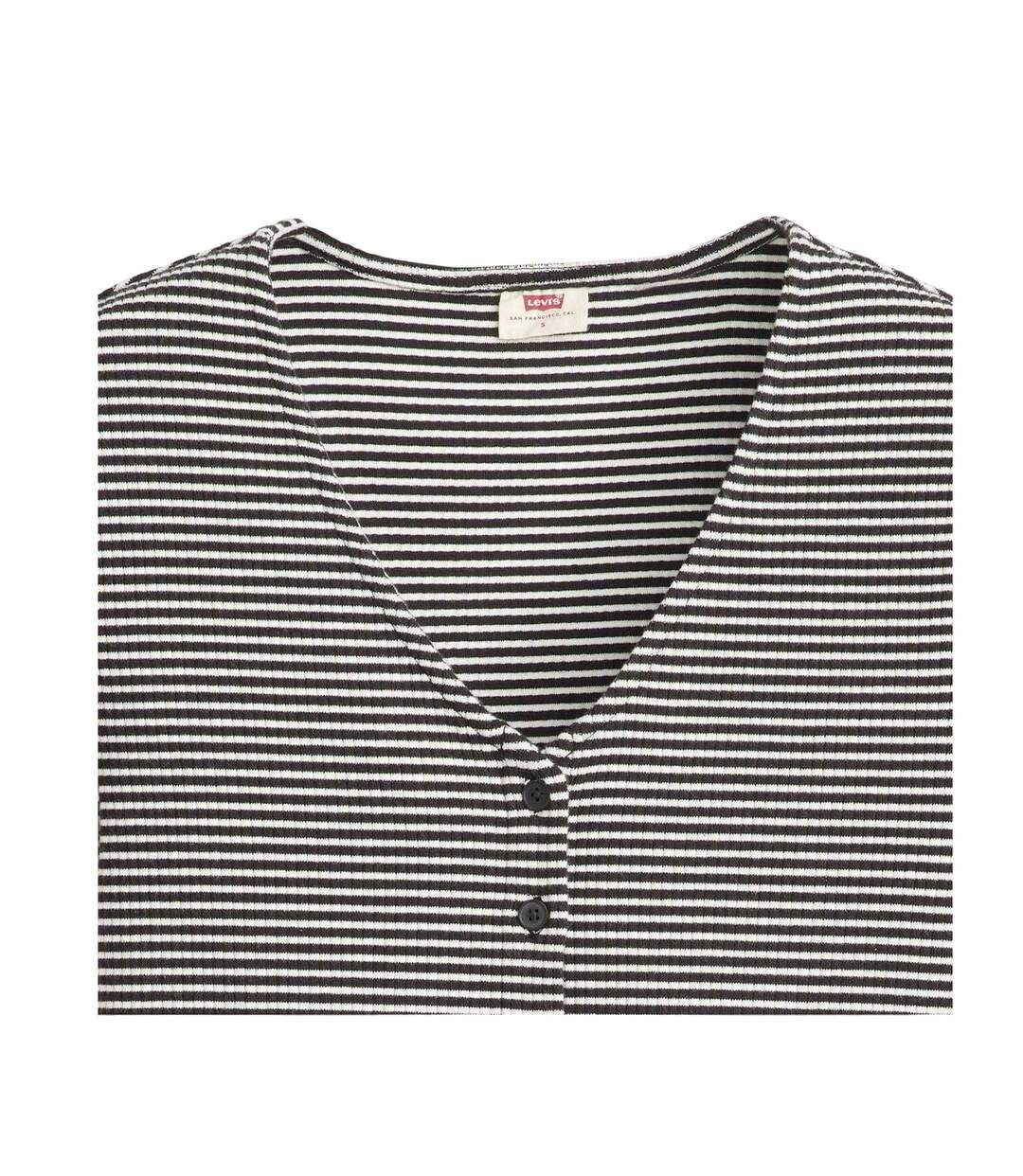 Womens/ladies Striped T-shirt Vanilla Levis-4