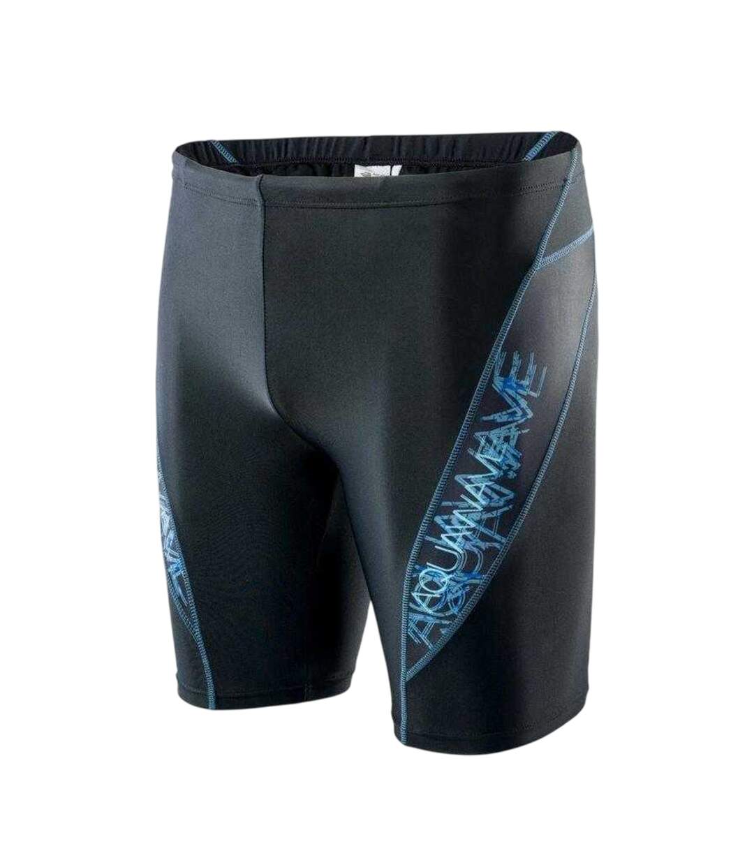 Slip De Bain Motif/style Logo Barid Homme Noir Bleu Aquawave-2