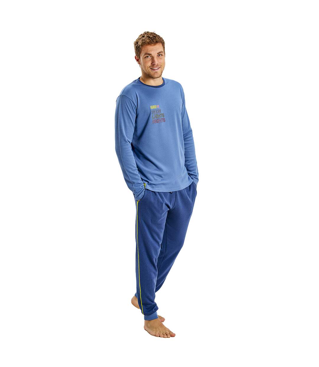 Winter pajamas long sleeve round neck MU1 men-1