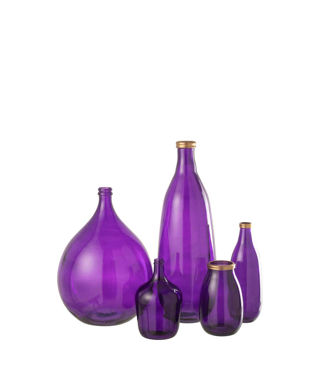 Vase Déco en Verre Mandie 75cm Mauve-2