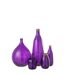 Vase Déco en Verre Mandie 75cm Mauve-2