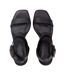 Womens/ladies Charlize Leather Block Heel Sandals Black Boss-3