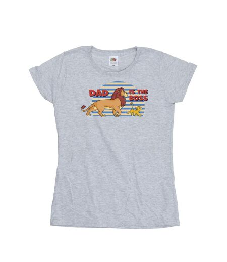 Disney Femme/Ladies The Lion King Dad Boss Cotton T-Shirt (Gris sportif) - UTBI25324