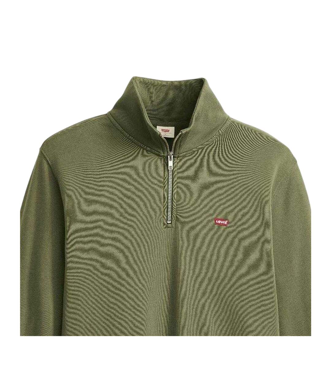 Mens Original Housemark Quarter Zip Sweatshirt Moss Olive Levis-3