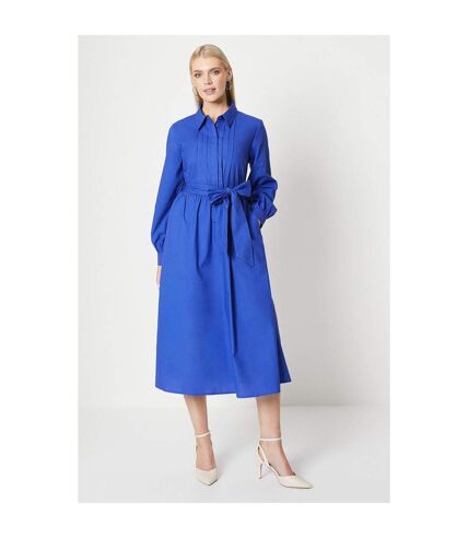 Principles Womens/Ladies Belted Frill Midi Shirt Dress (Blue) - UTDH6688