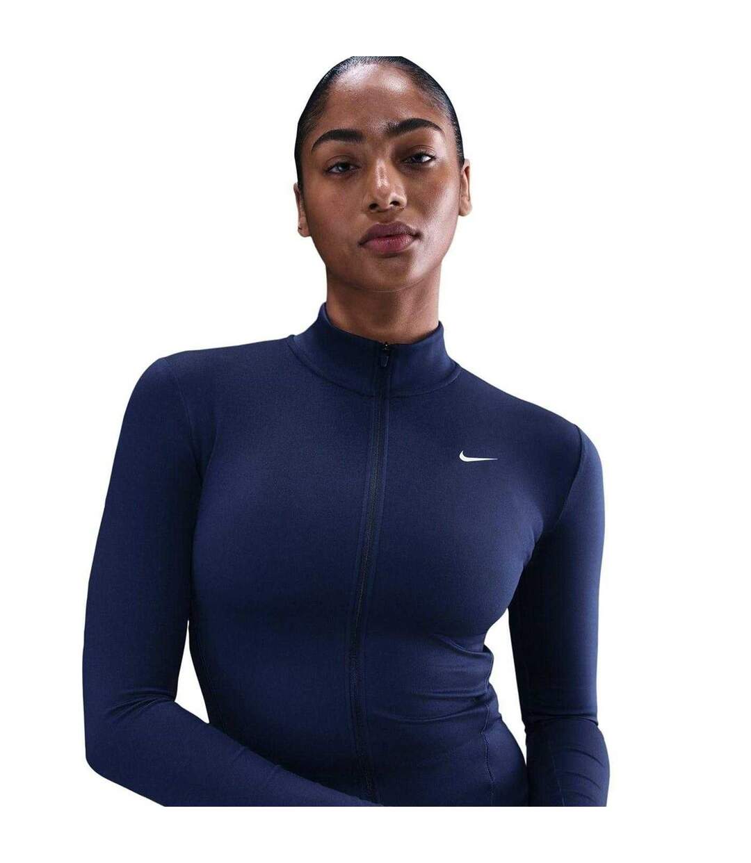 Womens/ladies Full Zip Training Performance Jacket Midnight Navy Nike-4