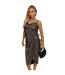 Robe Mi-longue Motif/style Lanières Femme Cuivré AX Paris-2