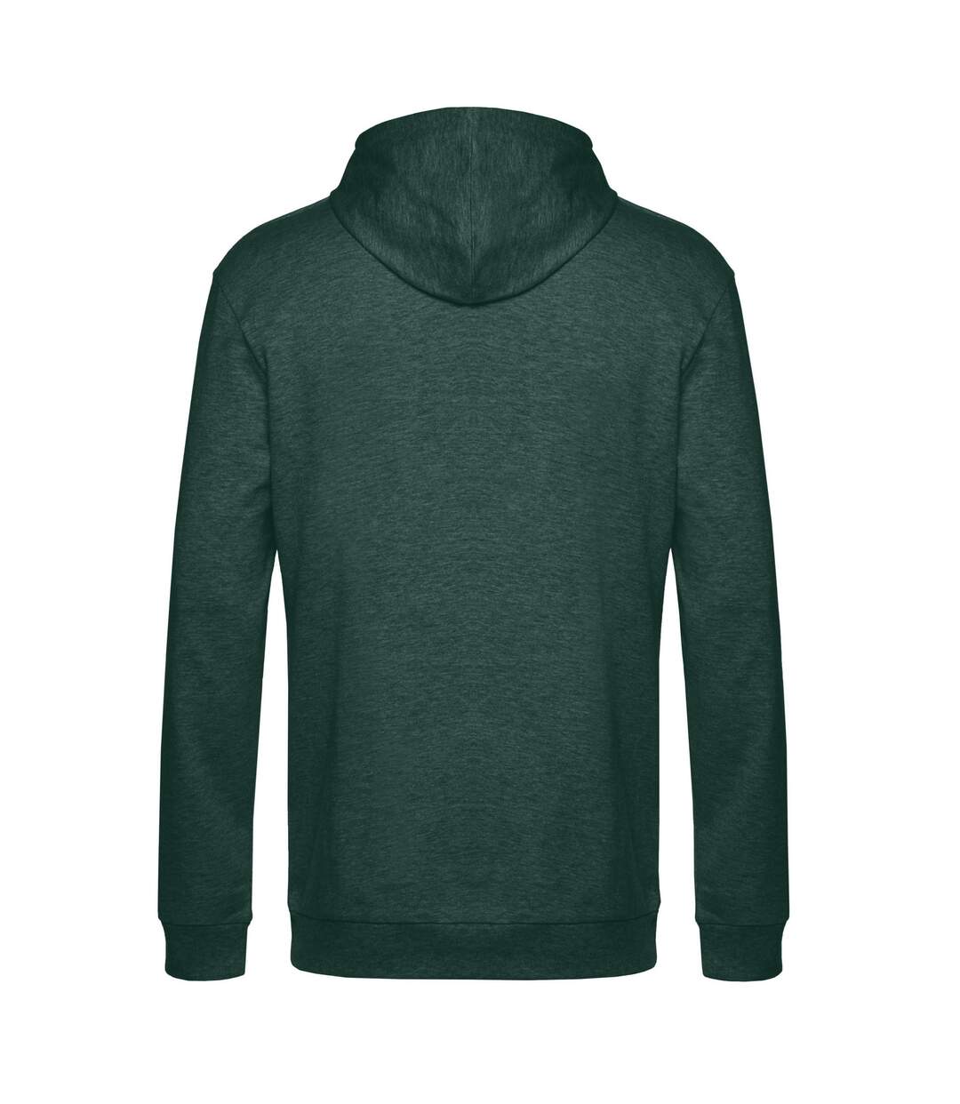 Sweat À Capuche Adulte Vert Foncé Chiné B&C-2