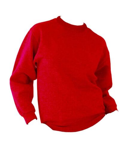 UCC 50/50 Mens Heavyweight Plain Set-In Sweatshirt Top (Red) - UTBC1193