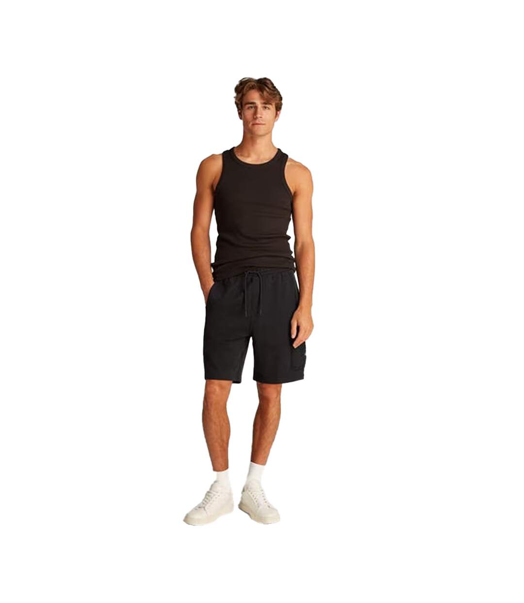 Mens Cargo Shorts Black Calvin Klein-4