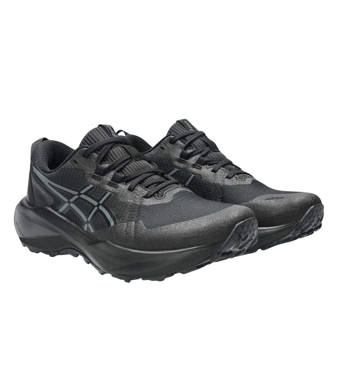 Womens/ladies Gel Venture 11 Running Trainers Black Grey Asics-1