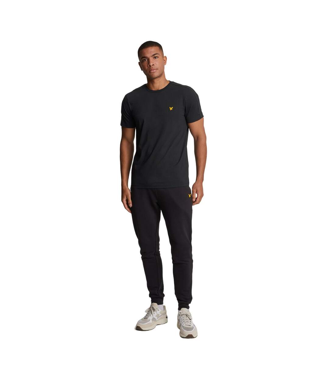 T-shirt de sport tape pour hommes noir de jais Lyle & Scott-3