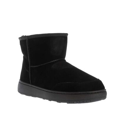 Womens/ladies Rosella Leather Outdoor Boots Black EverAu