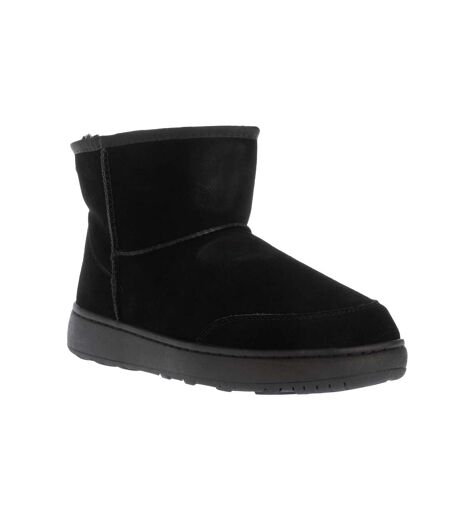 Womens/ladies Rosella Leather Outdoor Boots Black EverAu