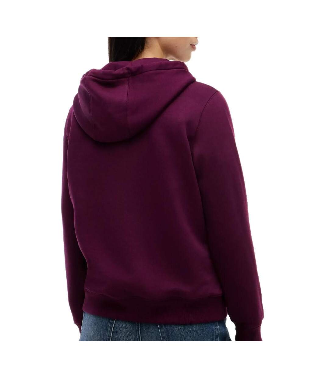 Sweat à capuche bordeaux femme tommy hilfiger flag1-2