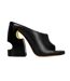 Mules Motif/style Découpé Femme Noir Jaune Off White-1