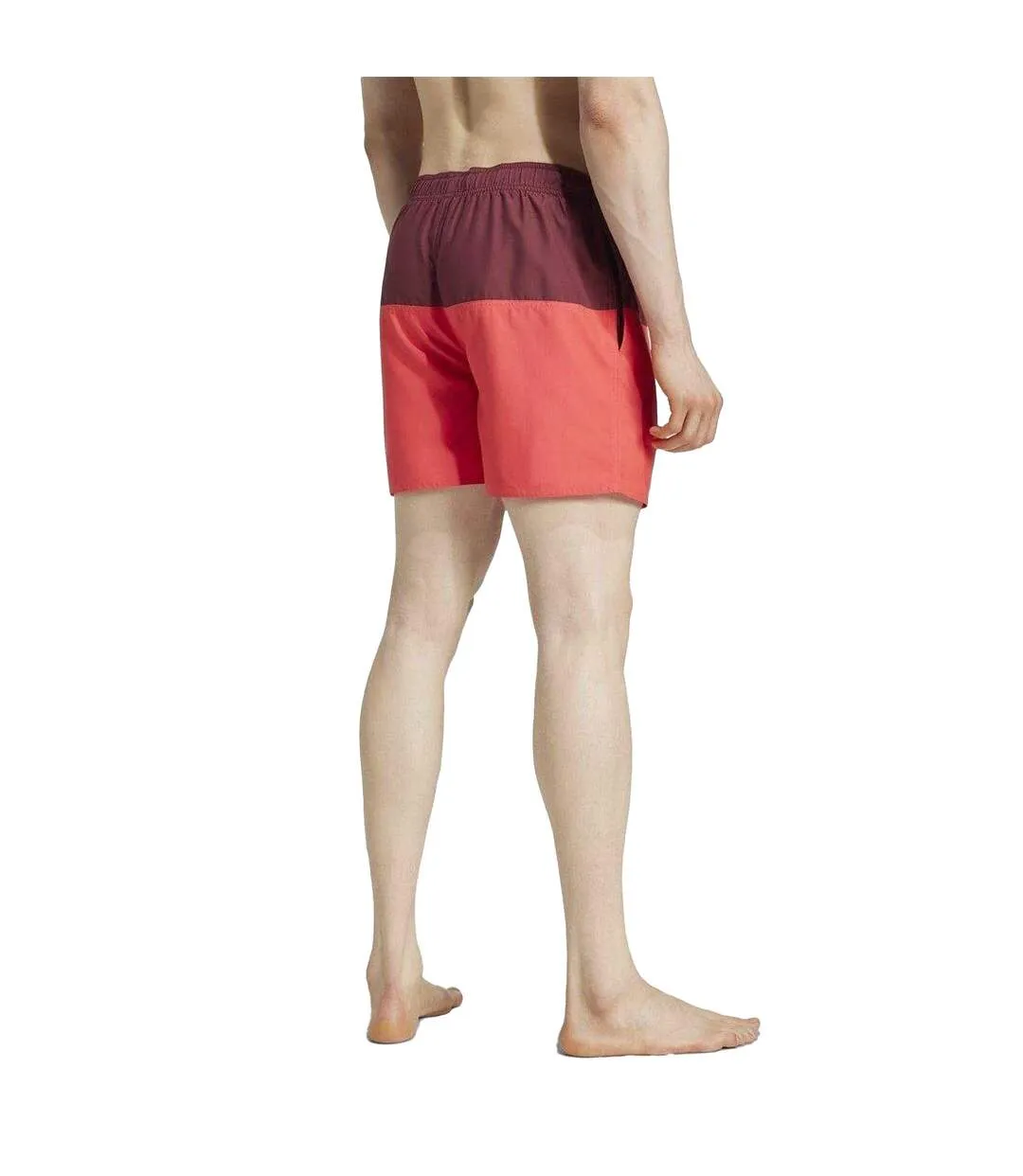 Mens Clx Colour Block Mesh Swim Shorts Red Adidas-3