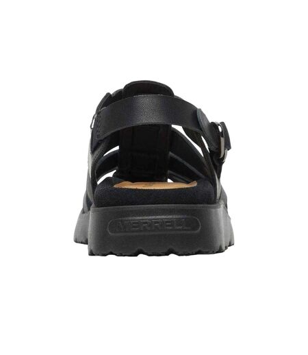 Unisex Adult Fisherman Leather Sandals Black Merrell