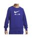 Sweat Bleu Roi Homme Nike Ft Crew