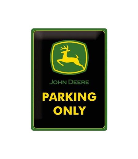Plaque décorative en métal en relief 40 x 30 cm John Deere Parking Only